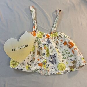 Crib Couture Forest Print lined Suspender Skirt/dress